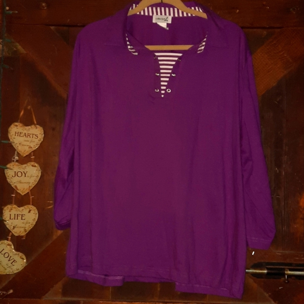 🍀3/15 Collection L Woman's Hafe long sleeve shirt